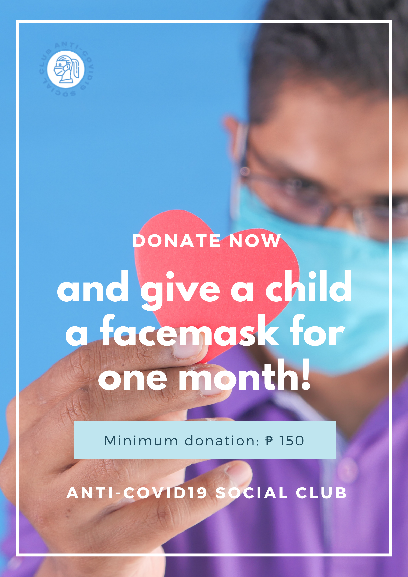 Anti-Covid19 Social Club Donation Fundraising Poster